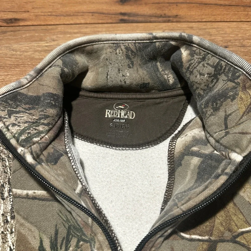RedHead Camo Quarter Zip Fleece Pullover Women Small Realtree‎ AP Hunting Top